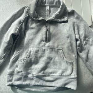 Lululemon Athletica Light Gray Fleece Pullover
